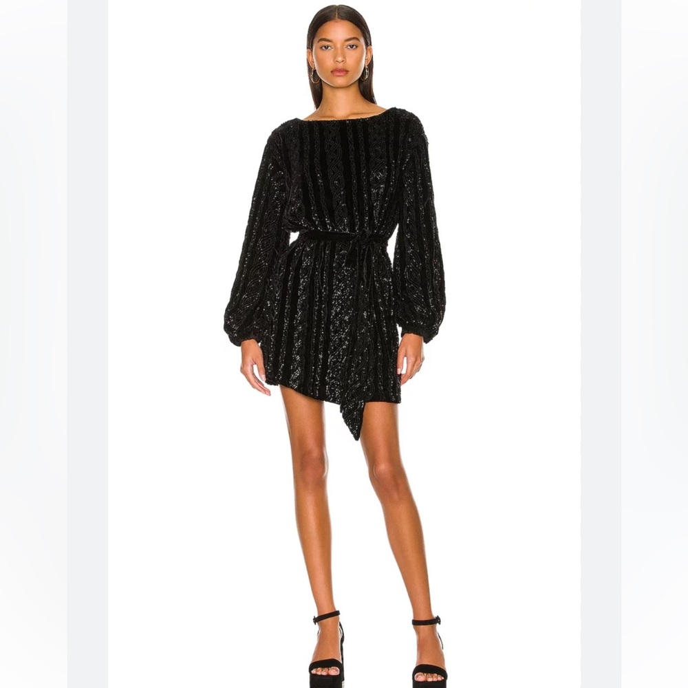 Retrofete grace dress in black cable size XS